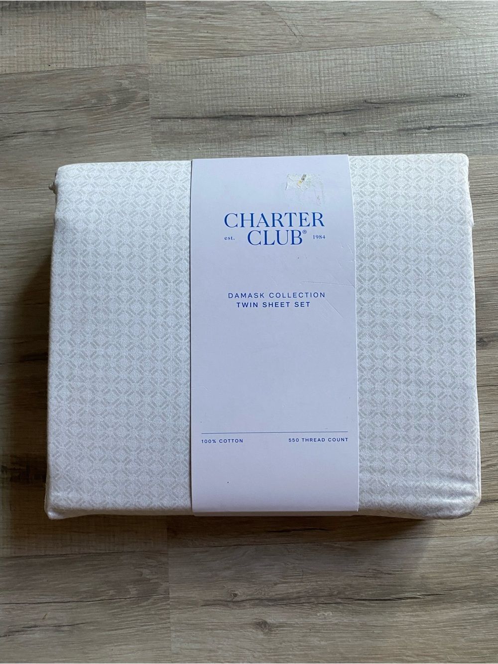 Charter Club Damask Twin Sheet Set - Picture 4 of 4
